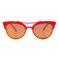 2021 Red Mirror PC Frame Kids Sunglasses